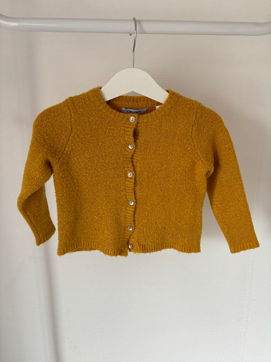 Mosterdgele cardigan