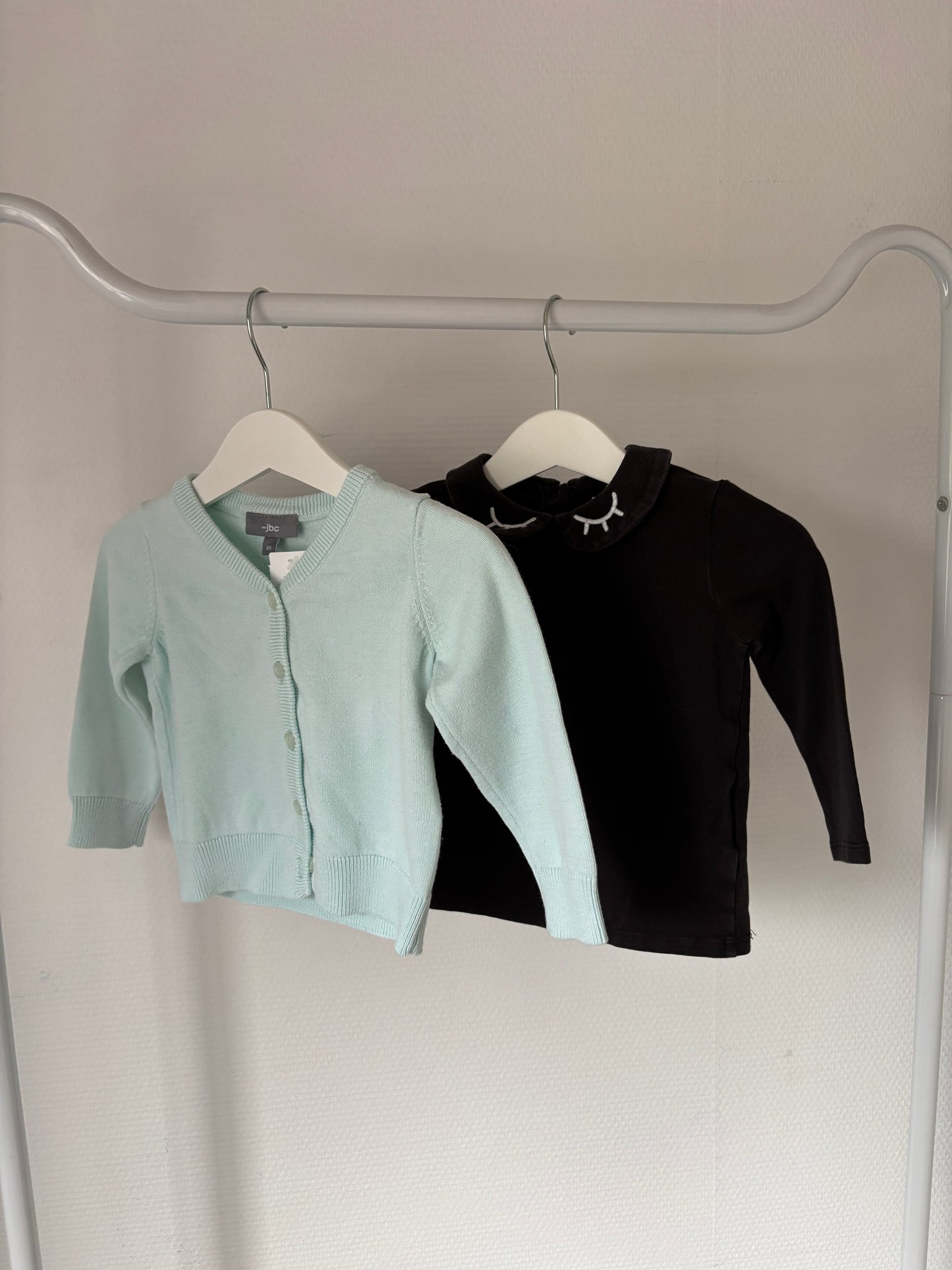 Lichtblauwe cardigan