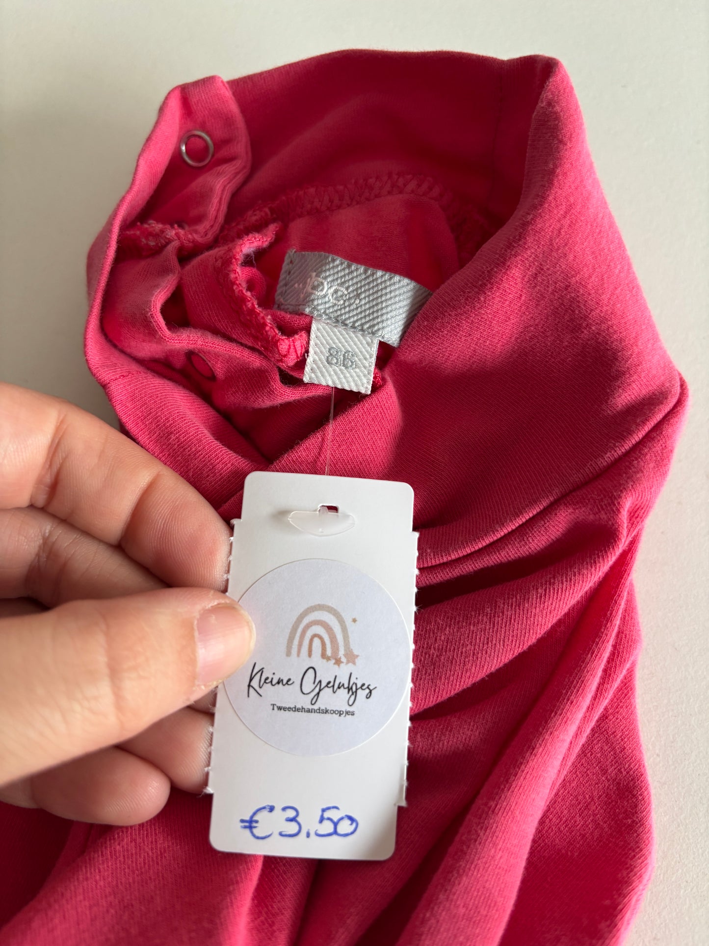 Roze longsleeve met rolkraag