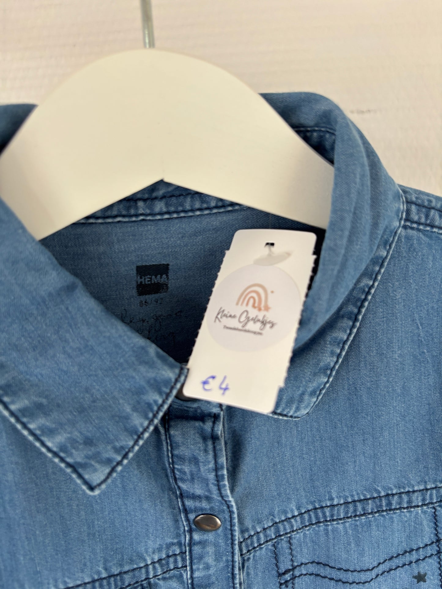 Jeansjurkje met lange mouwen