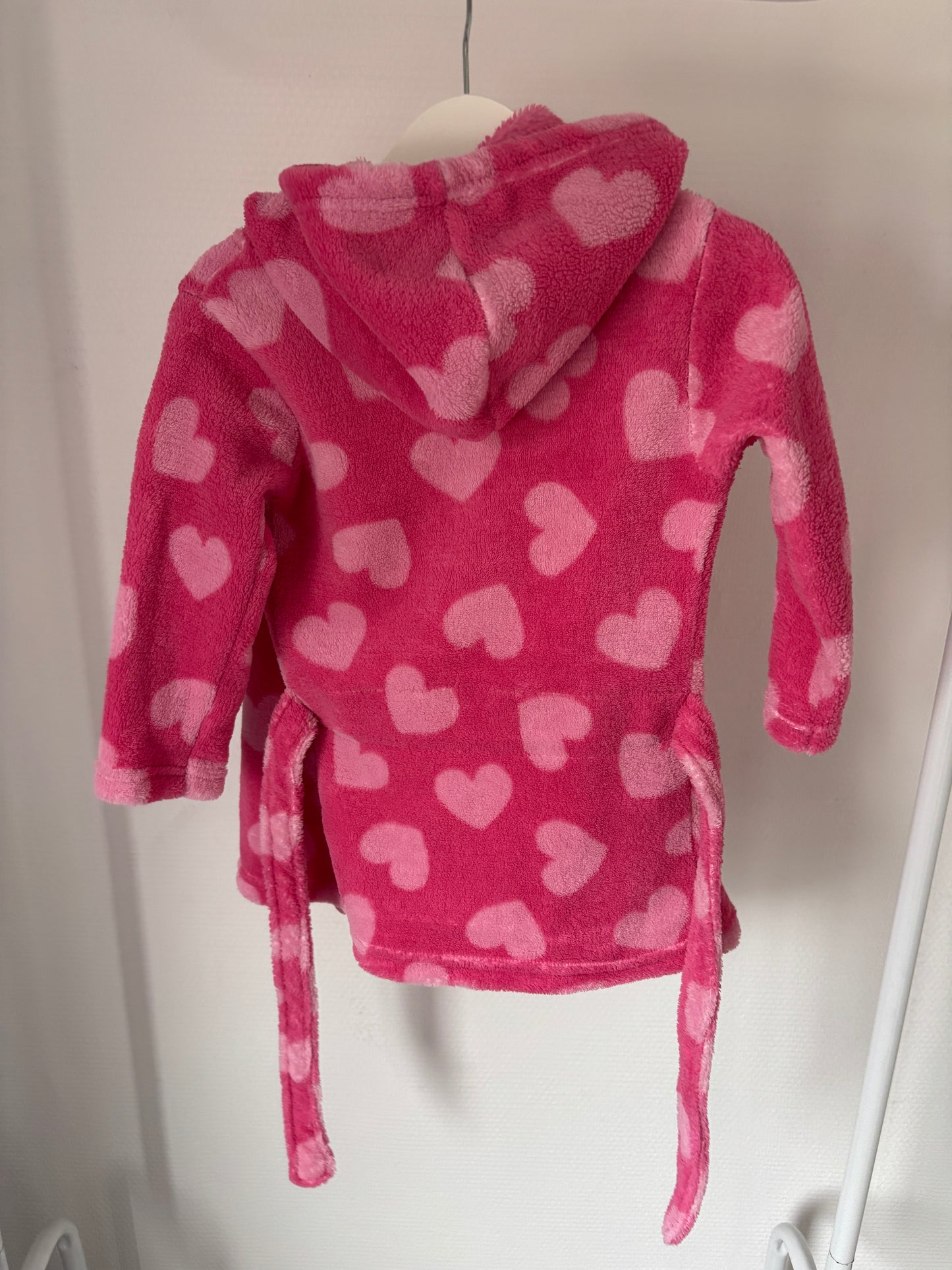 Roze badjas met hartjes
