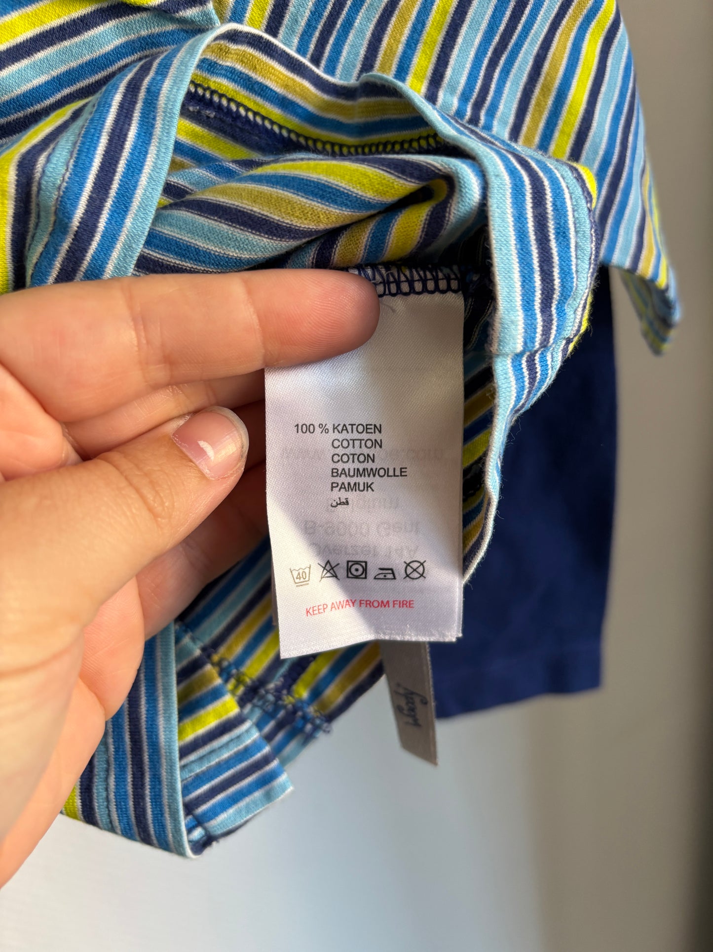 Gestreepte tweedelige pyjama