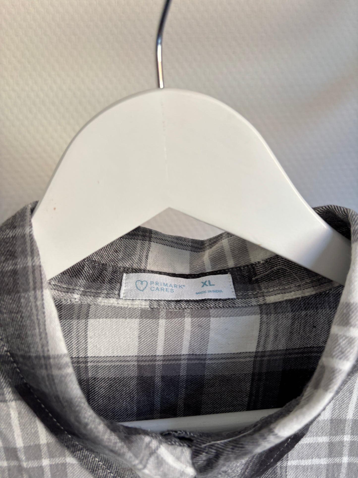 Grijs geruite overhemd