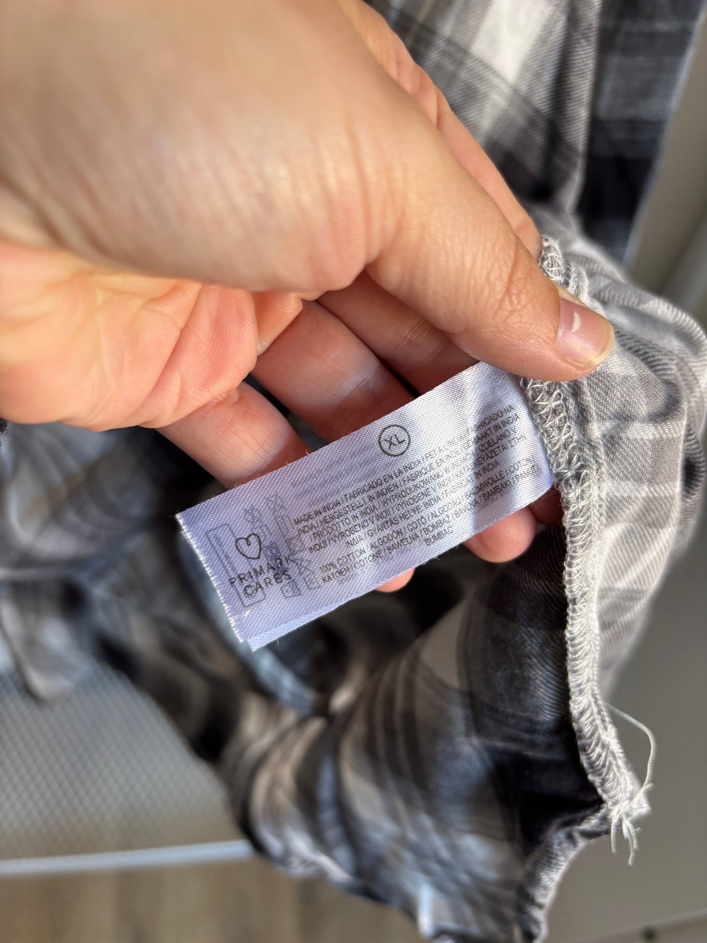 Grijs geruite overhemd