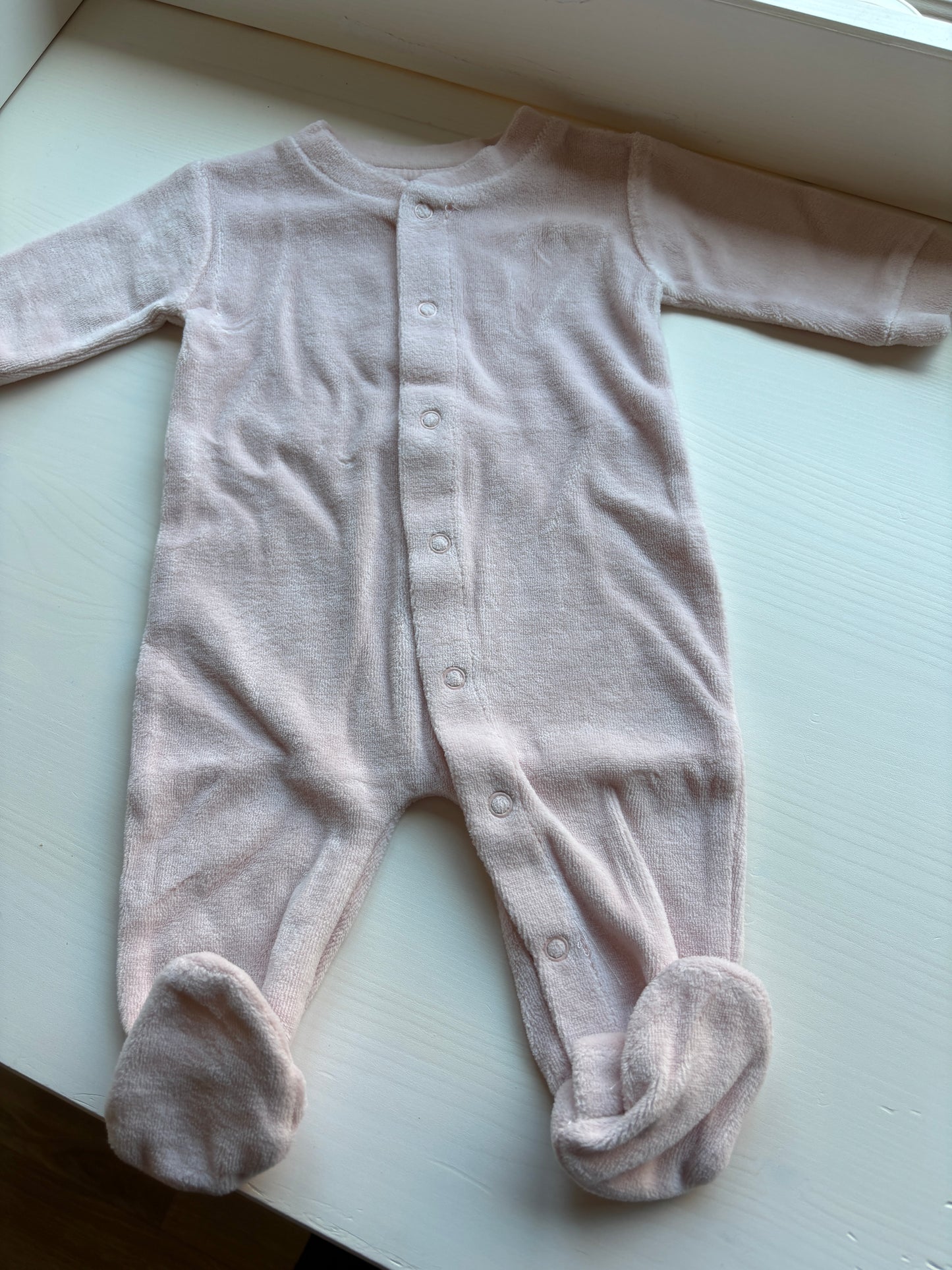 Lichtroze eendelige winterpyjama