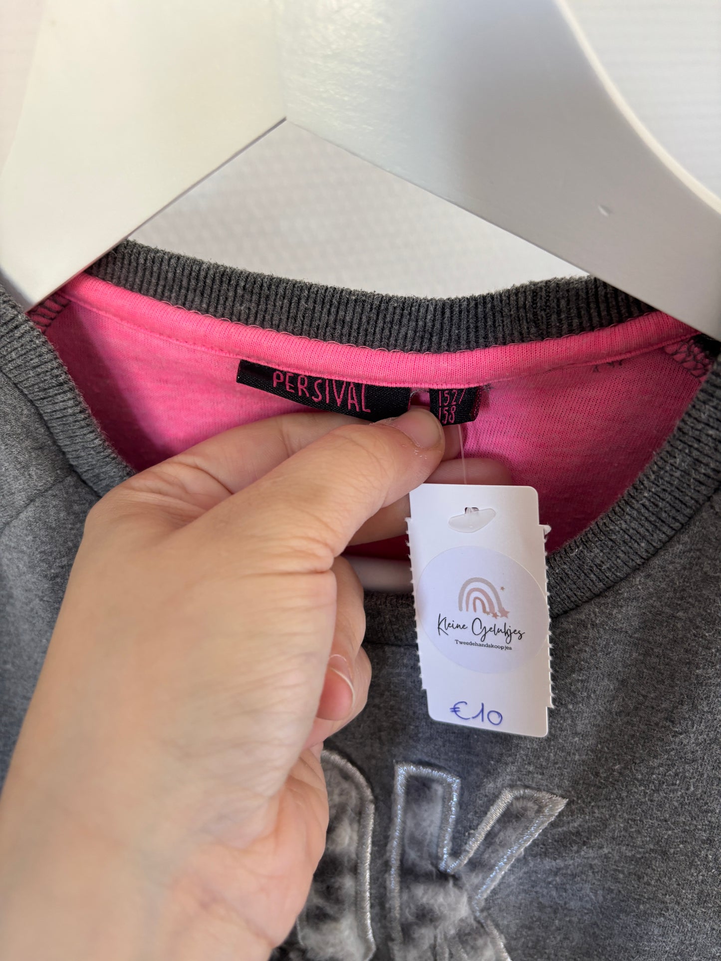 Grijze sweaterjurk "OK"