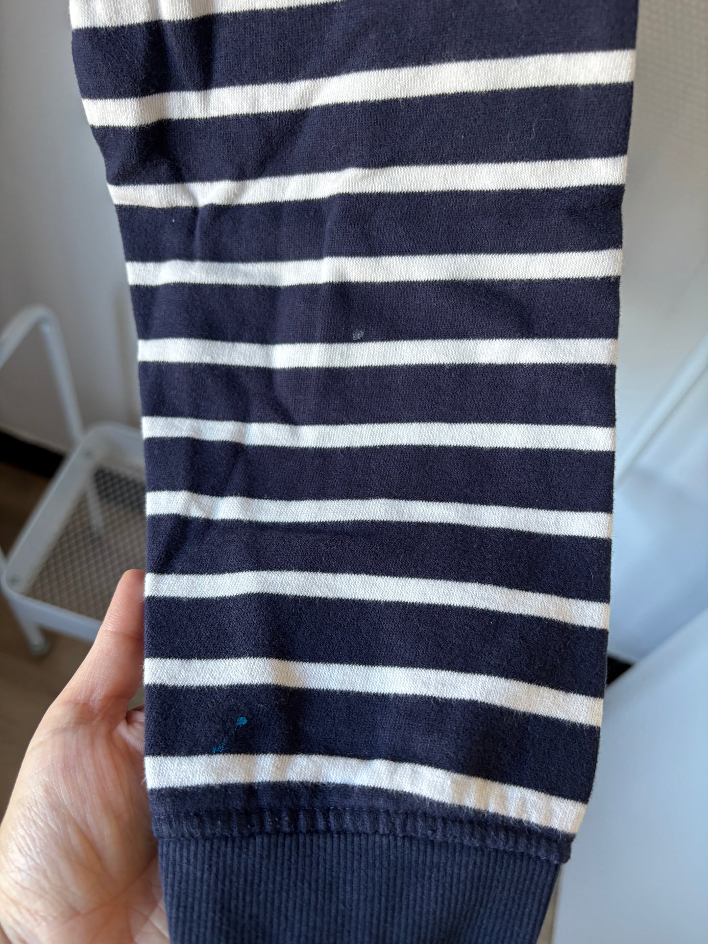 Gestreepte sweater met unicorn