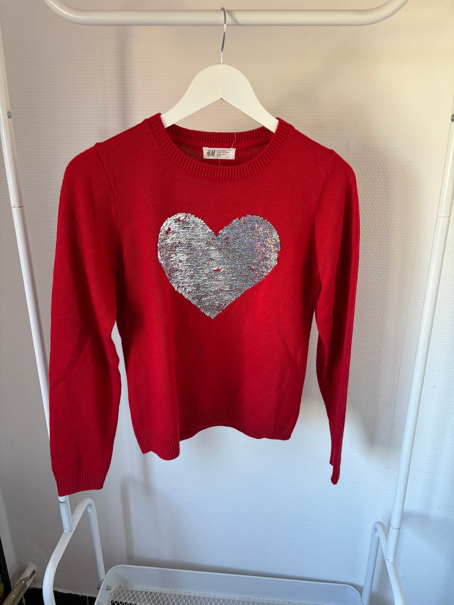 Rode trui met hartje