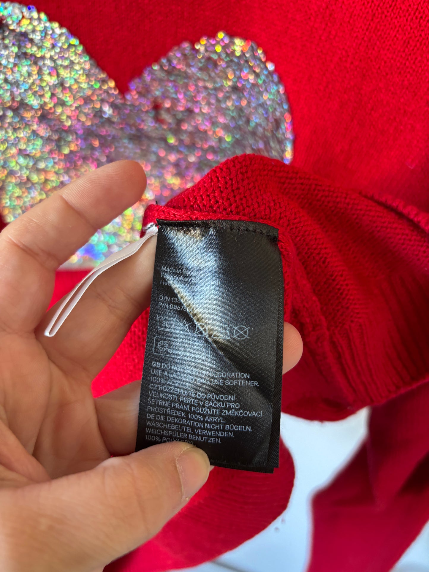 Rode trui met hartje