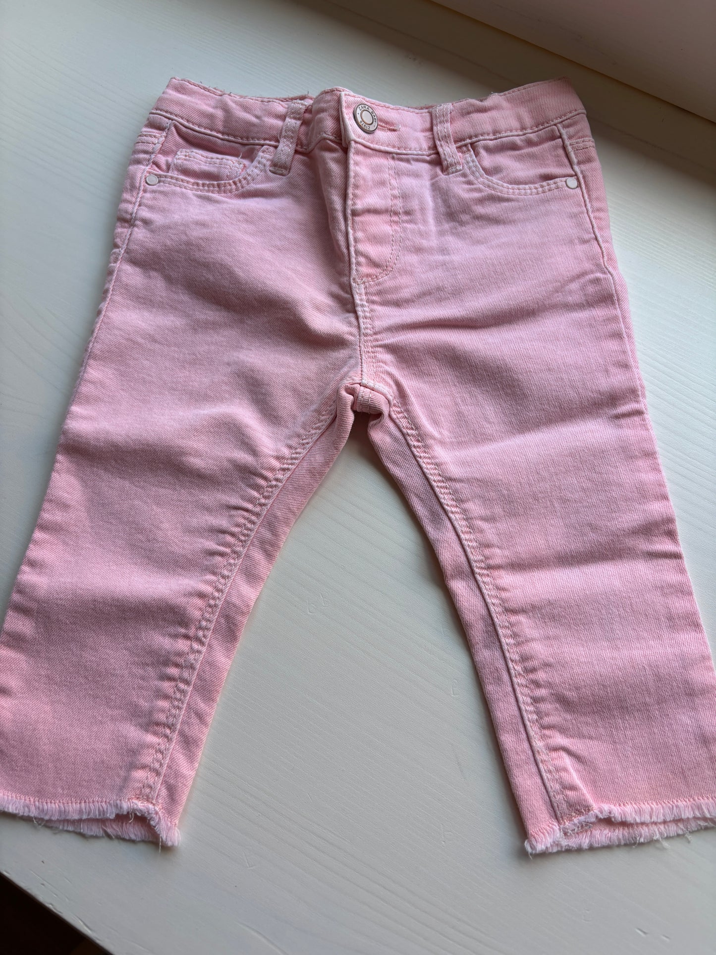 Lichtroze jeansbroek