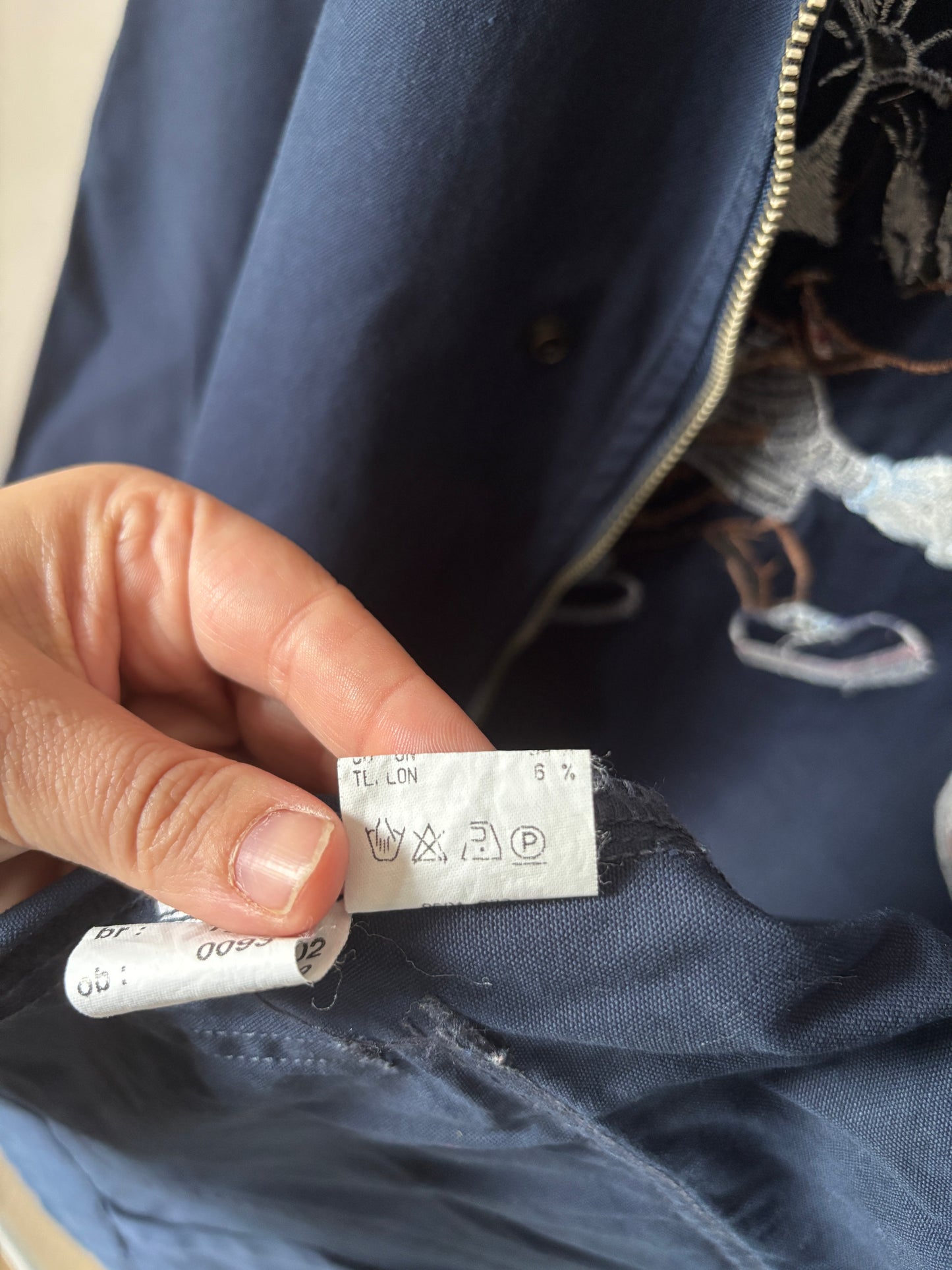 Marineblauwe jeansjas