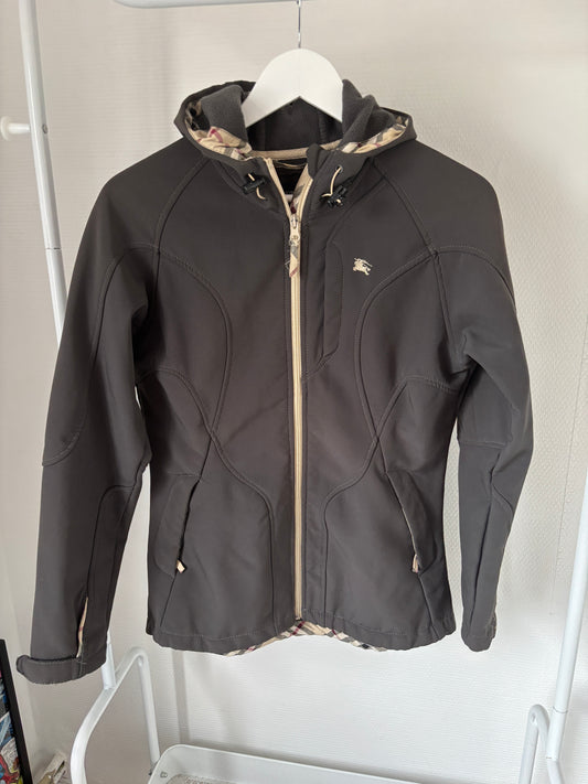 Grijze winddichte jas