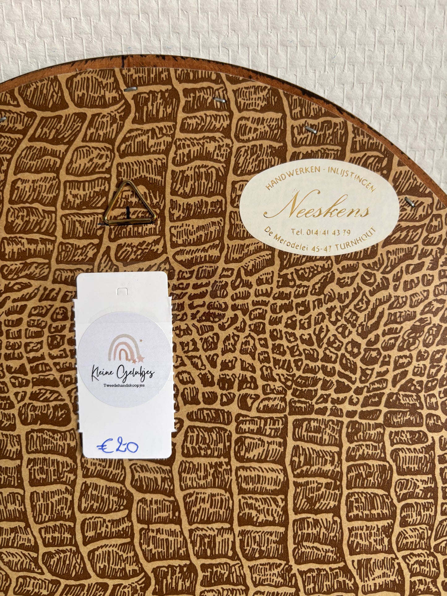 Ingelijst borduurwerk Oma