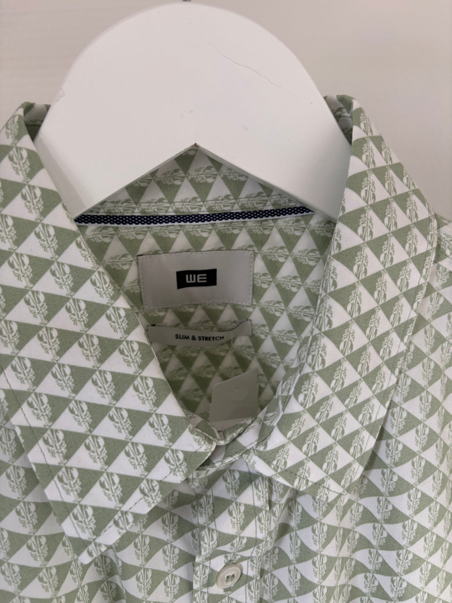 Groen geruite hemd met korte mouwen