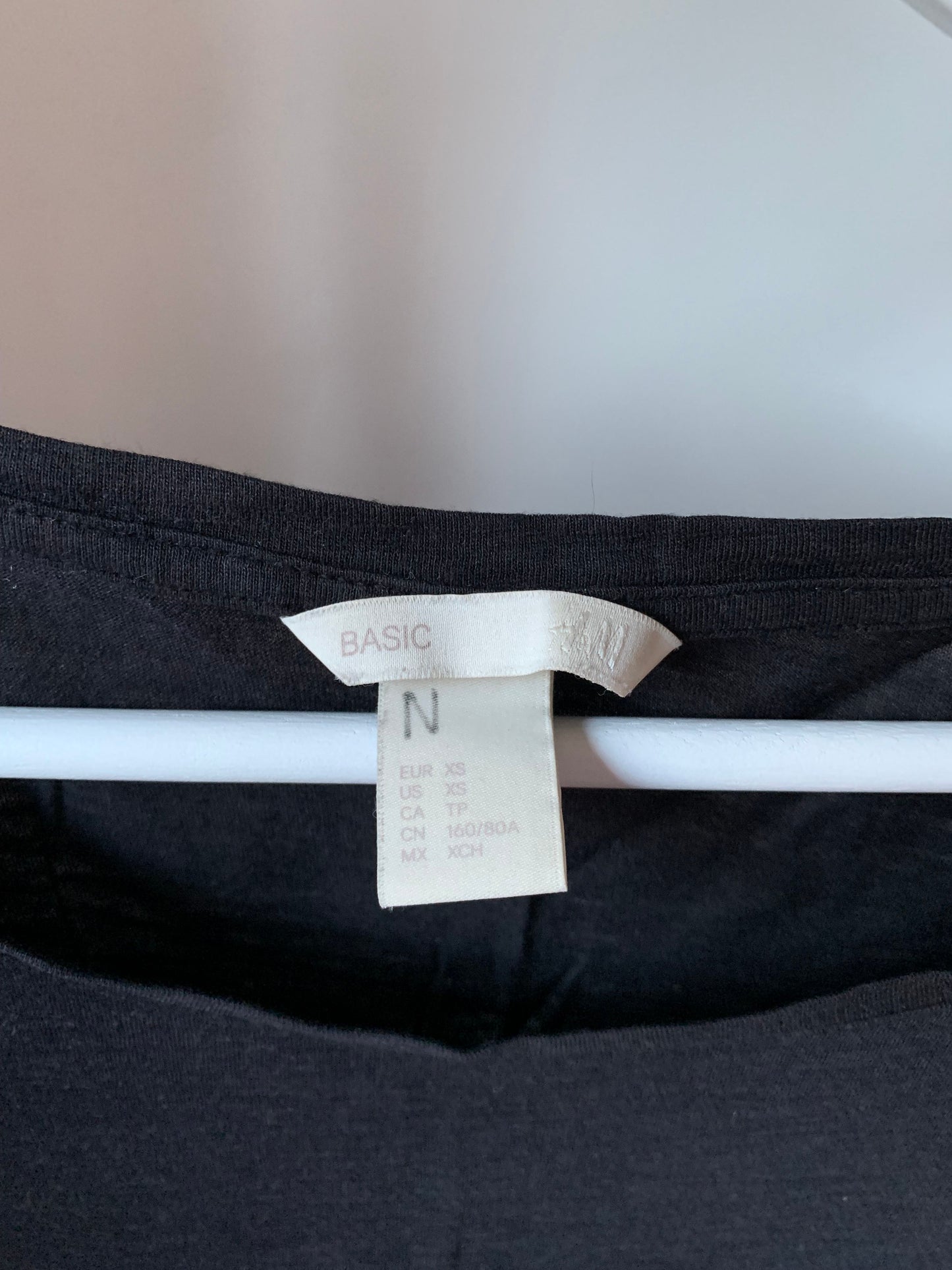 Zwarte  basic T-shirt