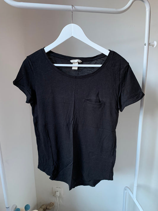 Zwarte  basic T-shirt