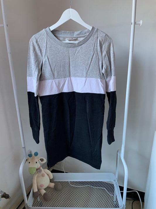 Gestreepte sweaterjurk