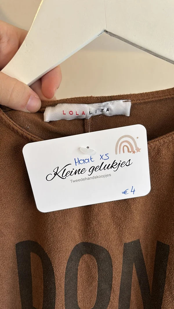 Bruine T-shirt "Don't wait"