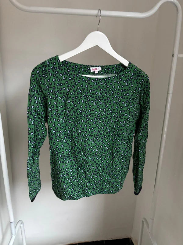 Groene panterblouse