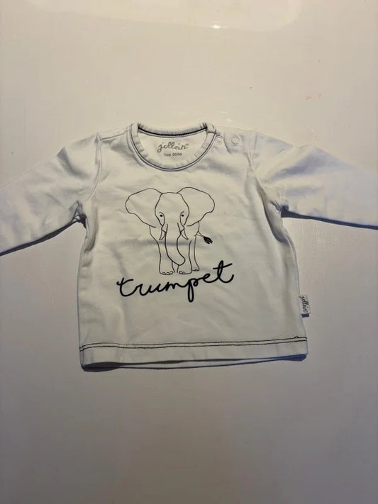 Witte longsleeve "Trumpet"