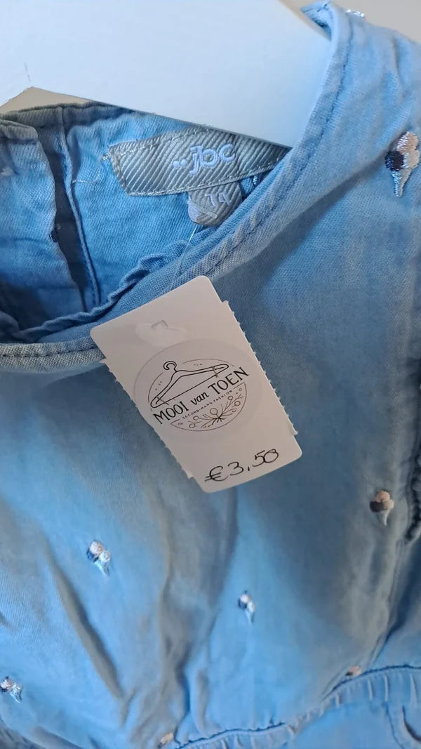 Lichtblauwe jeansplaysuit