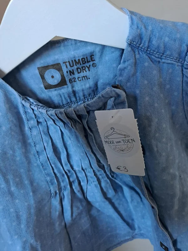 Lichtblauw jeansjurkje