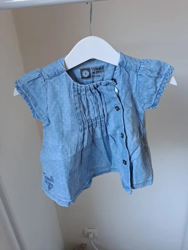 Lichtblauw jeansjurkje