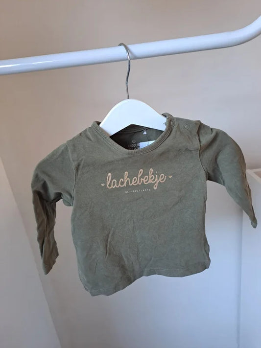 Donkergroene longsleeve "Lachebekje"