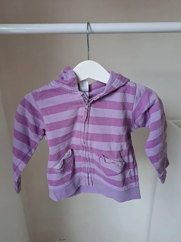 Paarse gestreepte vest