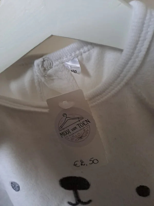 Witte eendelige winterpyjama