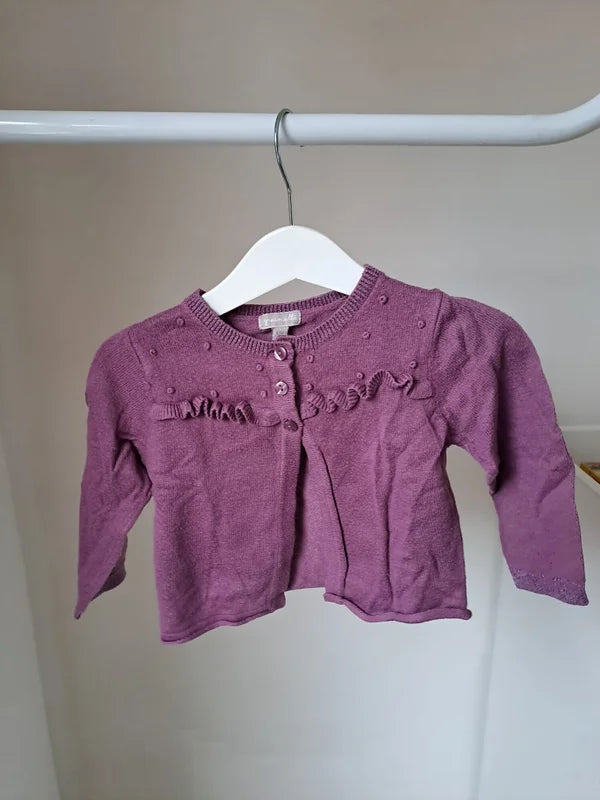 Paarse cardigan