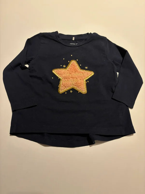 Marineblauwe longsleeve "Unicorn magic"