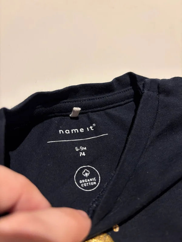 Marineblauwe longsleeve "Unicorn magic"