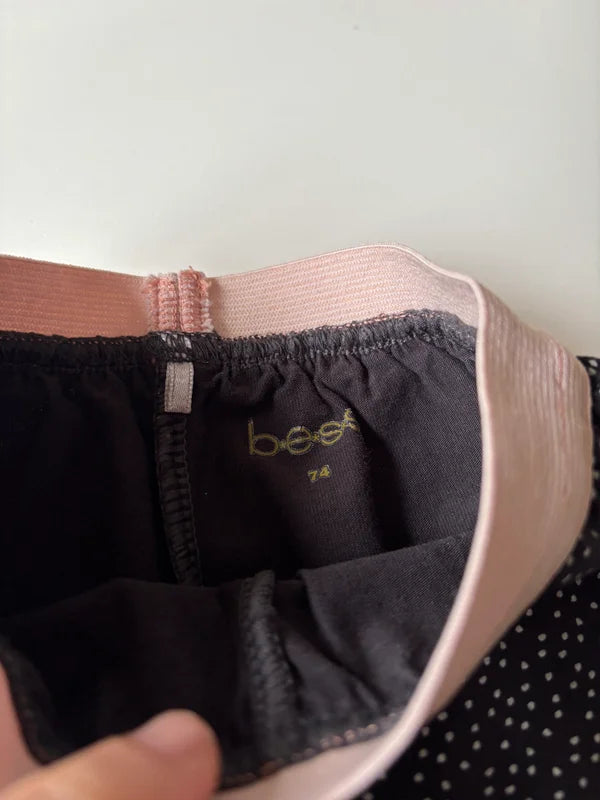 Donkergrijze gestippelde legging