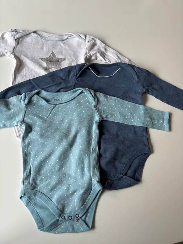 Bundel rompers met lange mouwen (3)