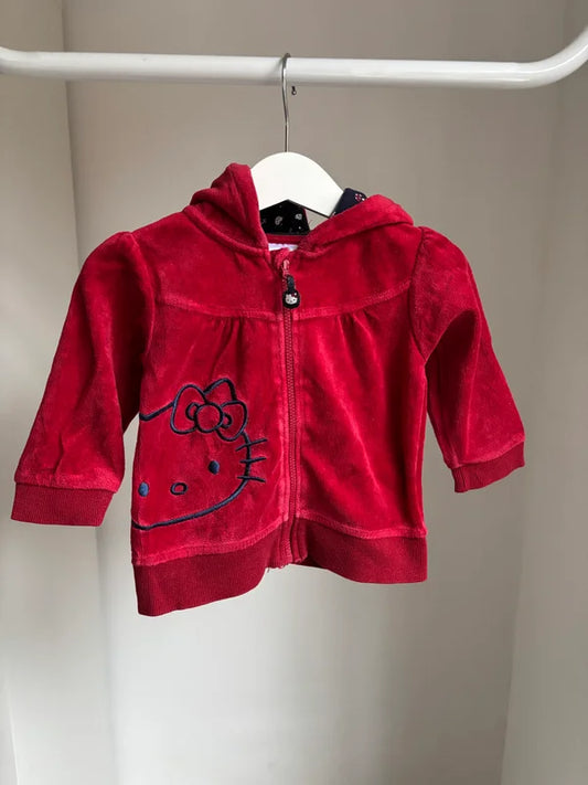 Rode fluwelen vest Hello Kitty