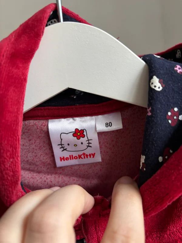 Rode fluwelen vest Hello Kitty