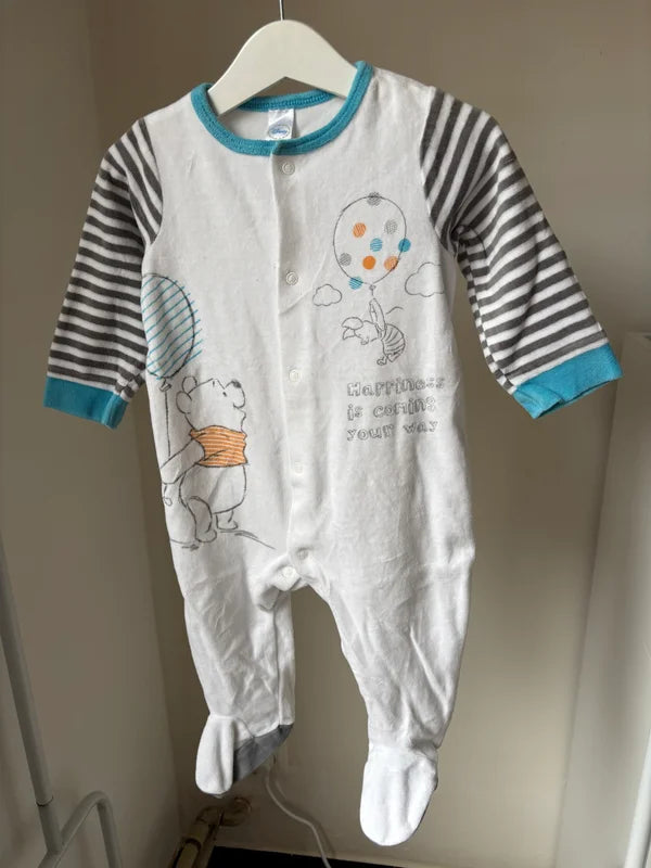 Witte eendelige winterpyjama Winnie de Poeh