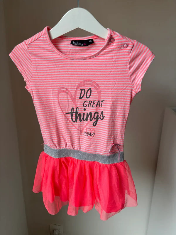 Roze gestreepte jurk