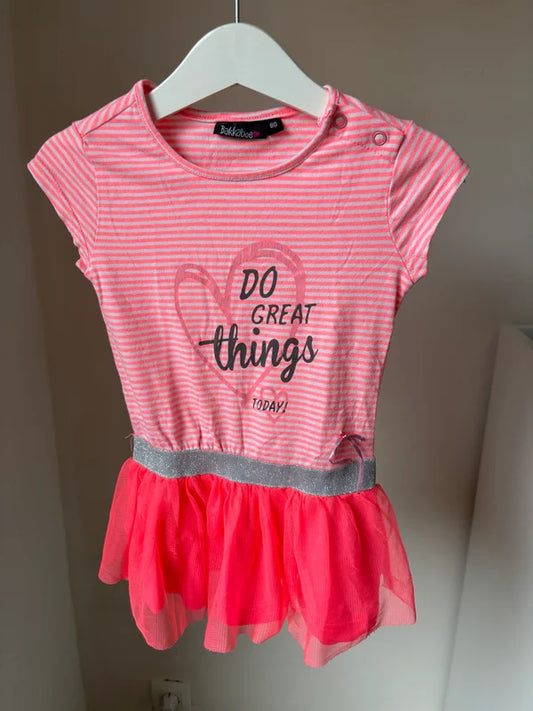 Roze gestreepte jurk