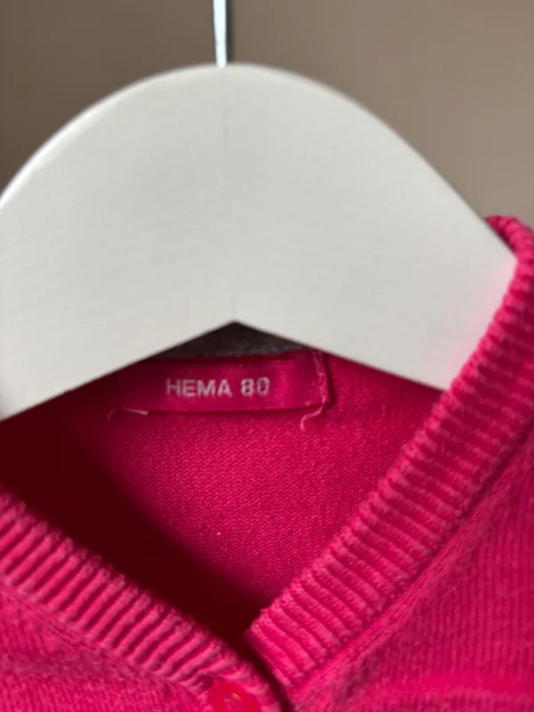 Roze cardigan