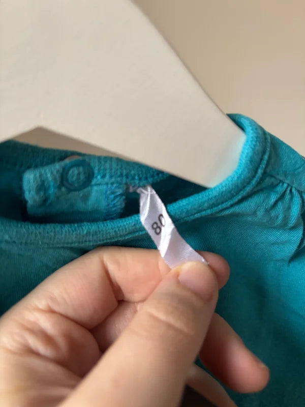 Blauwe longsleeve met vosjes