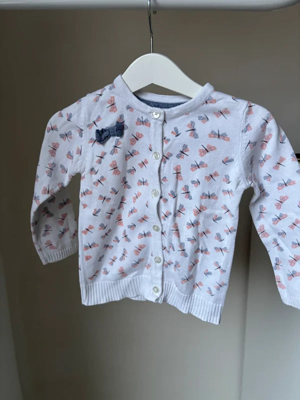 Witte cardigan met vlinders