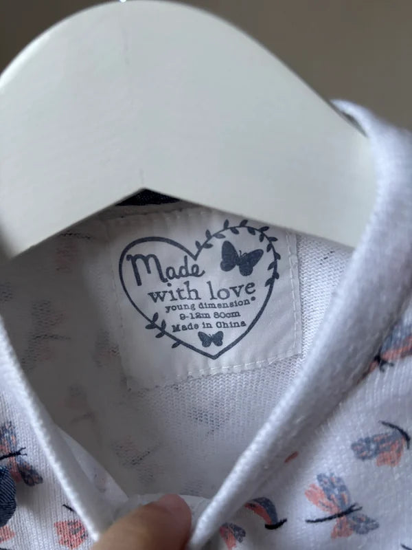 Witte cardigan met vlinders