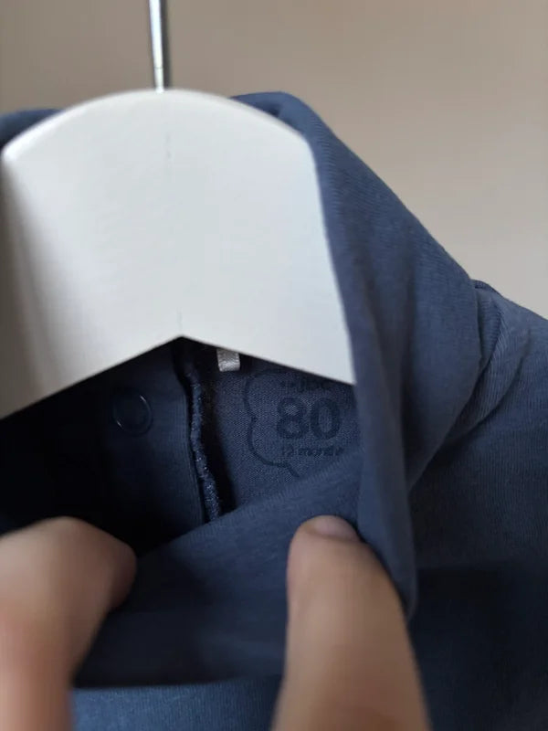 Marineblauwe longsleeve met rolkraag