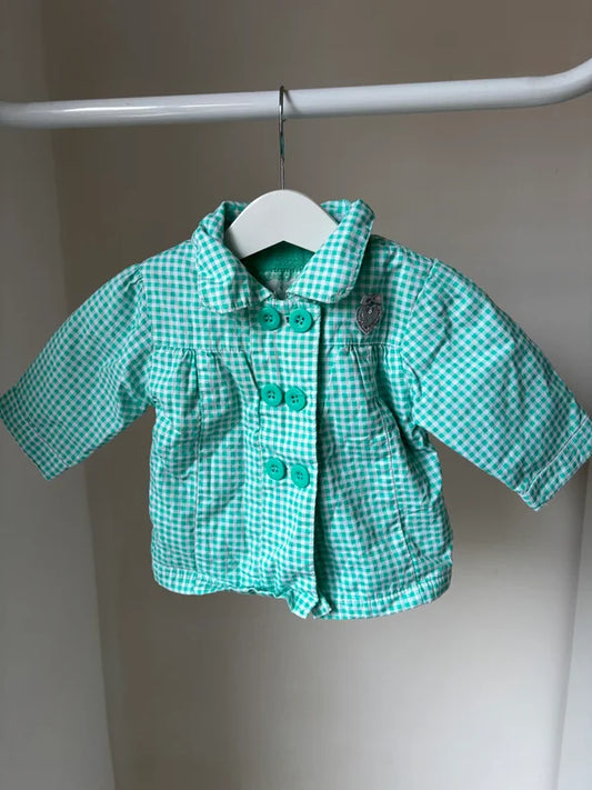 Muntgroen geruite jasje