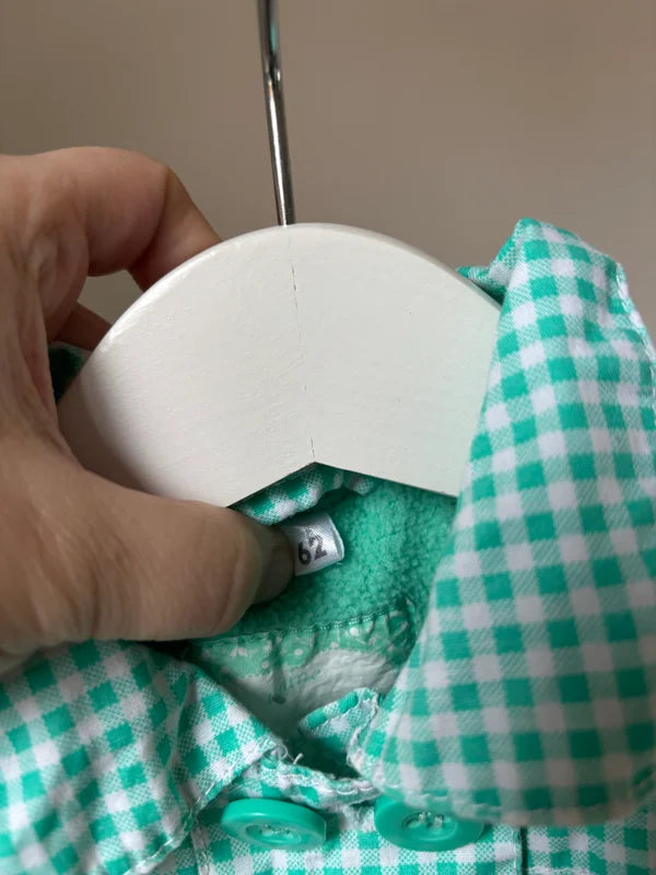 Muntgroen geruite jasje