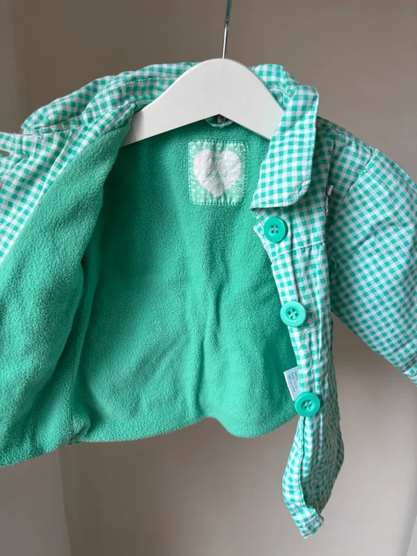 Muntgroen geruite jasje