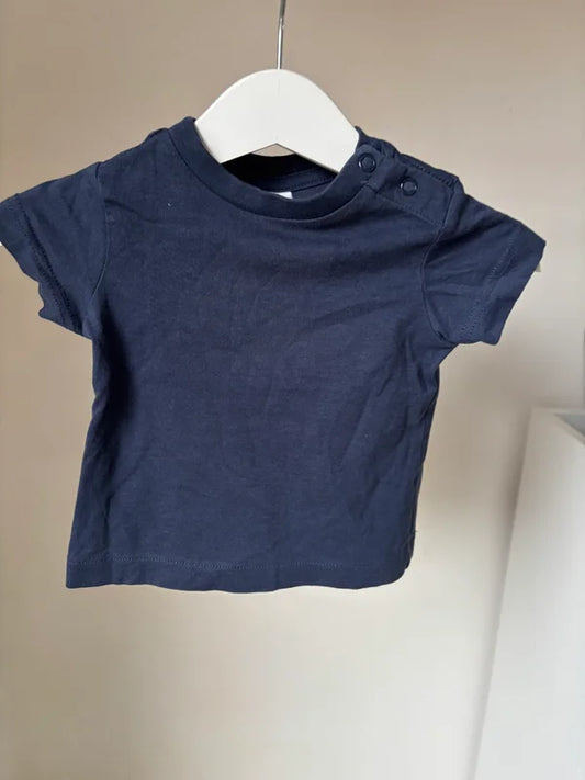 Marineblauwe basic T-shirt