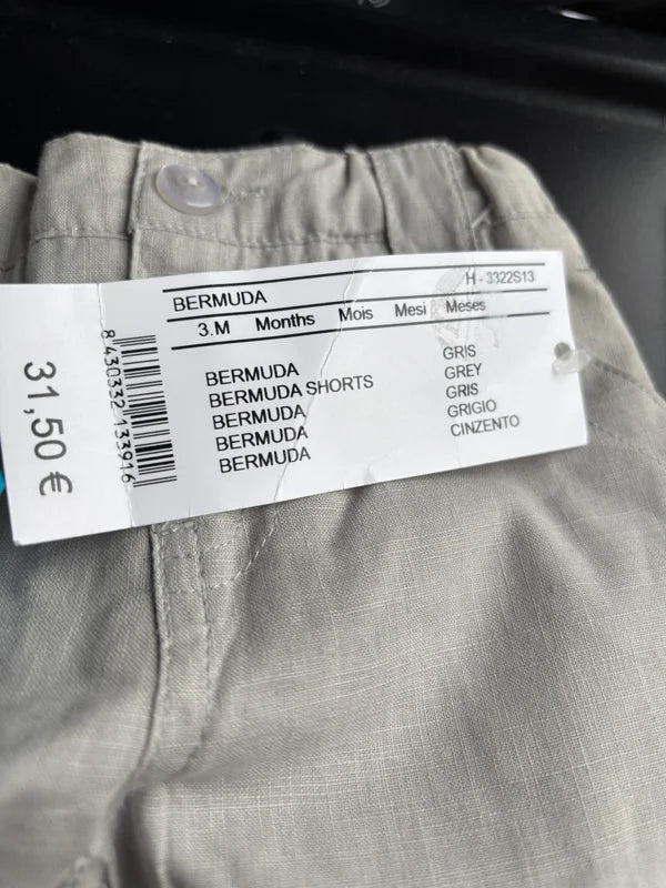 Lichtgrijze bermuda